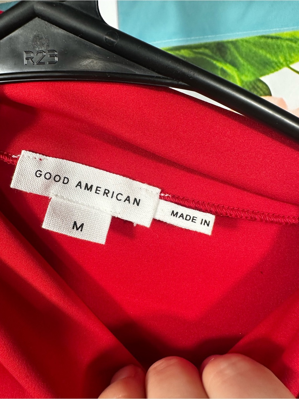 p252. Good American- Red Sleeveless Bodysuit - Picture 3 of 5